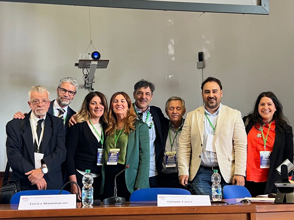 La segreteria della Uila Lazio assieme a Enrica Mammucari